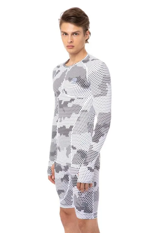 Hydrogen Printed Second Skin Tee LS Man - white camouflage