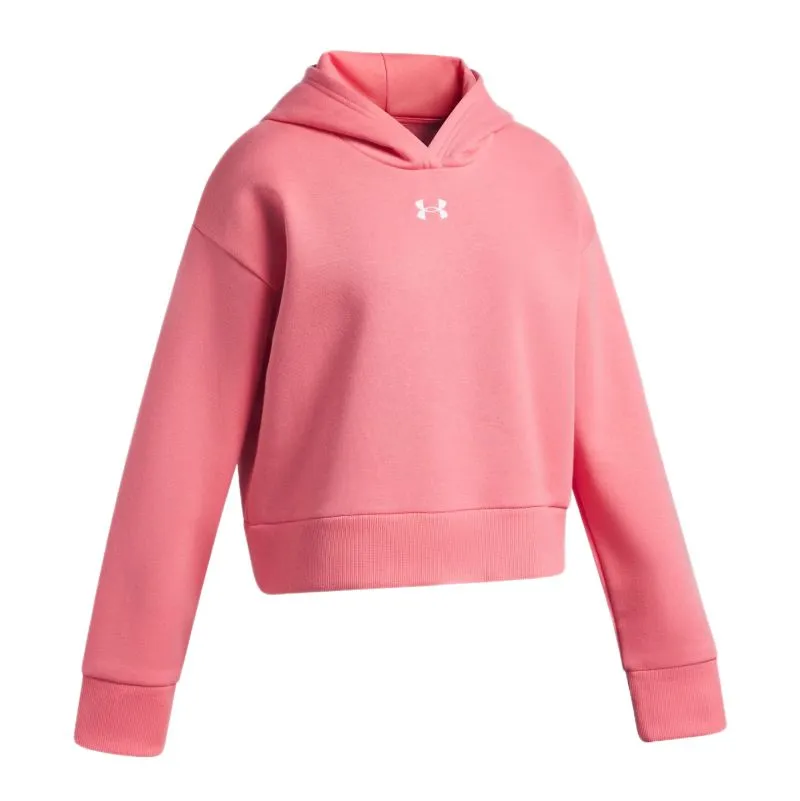 Under Armour Rival Fleece Crop - bittersweet pink/white