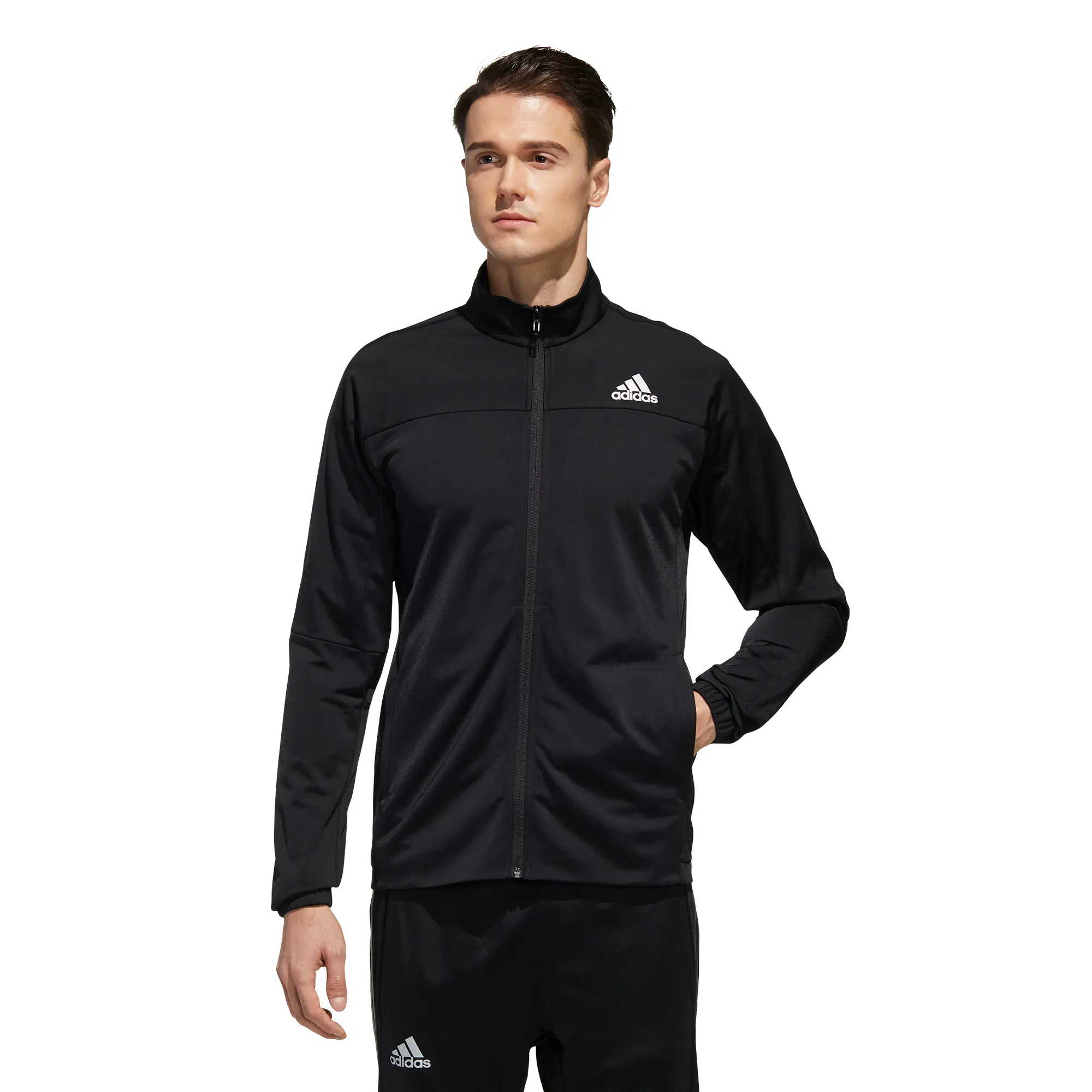 adidas-m-3s-knit-jacket-black-9 Adidas M 3S Knit Jacket - black