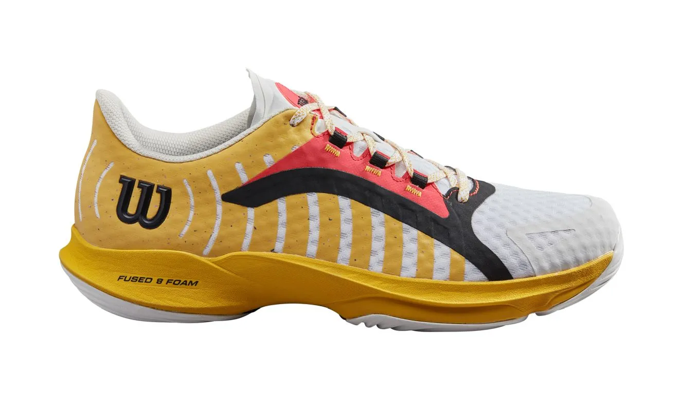 Wilson Hurakn Pro - white/old gold/fiery coral