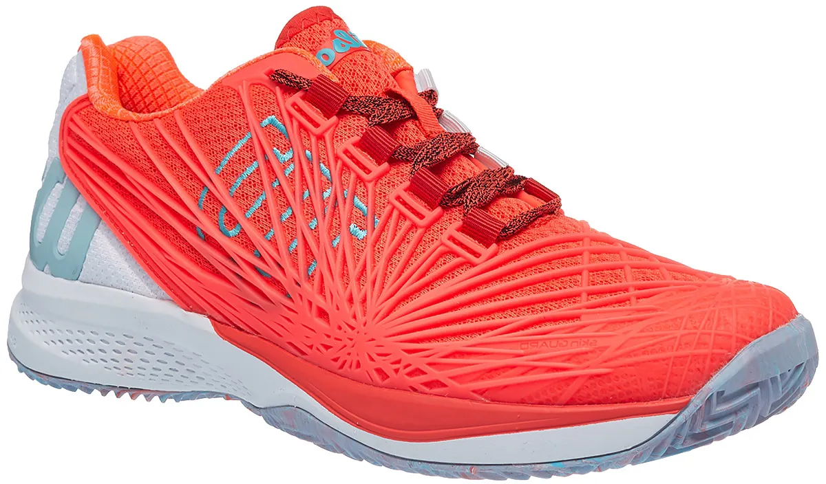Wilson Kaos 2.0 Clay Court W - fiery coral/white/blue curacao