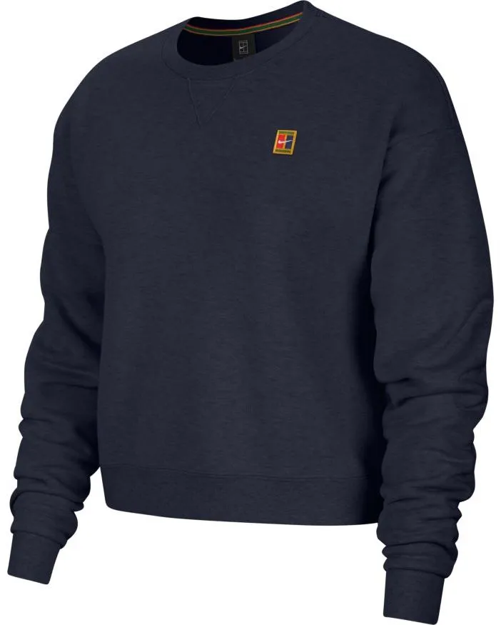 nike-court-heritage-long-sleeve-sweatshirt-obsidian-heather-1 Nike Court Heritage Long Sleeve Sweatshirt - obsidian heather