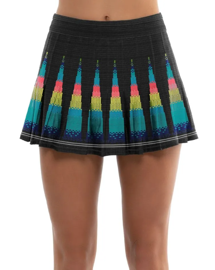 Lucky in Love Square Are You? Long Squared Up Pleated Skirt Women
