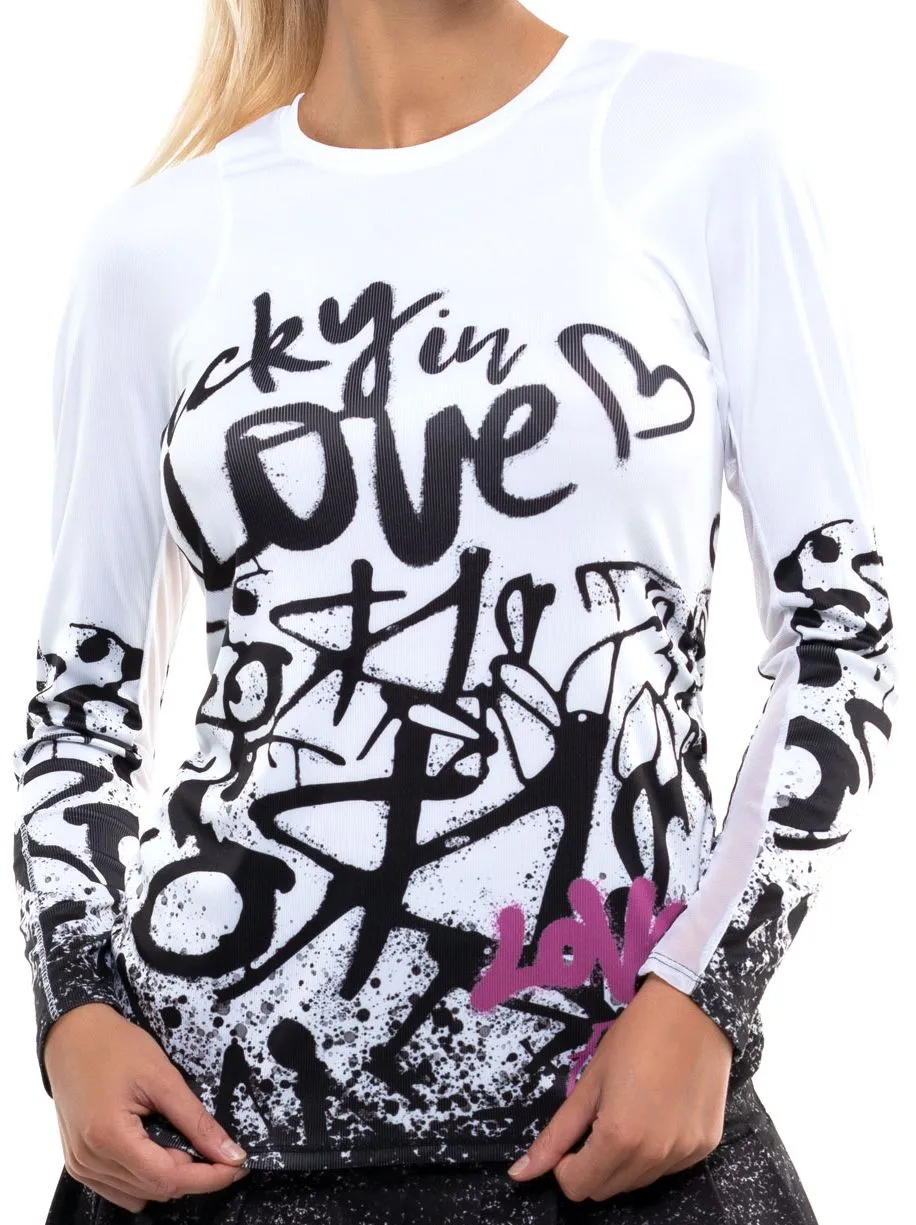 Lucky in Love City Graffiti Love Tag Rib L/S Women