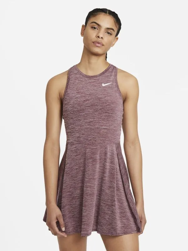 Nike Court Dri-Fit Advantage Dress W - dark beetroot/white