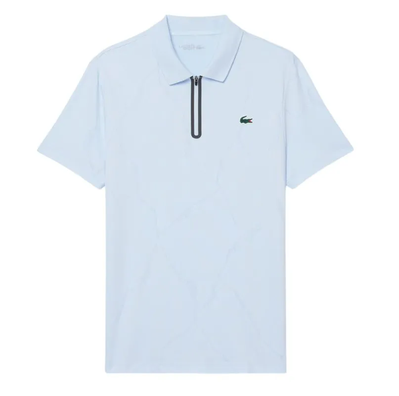 Lacoste Ultra Dry Jacquard Crocodile Tennis - sugared blue