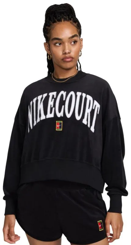 Nike Court Heritage Oversized Crew-Neck Graphic Tennis