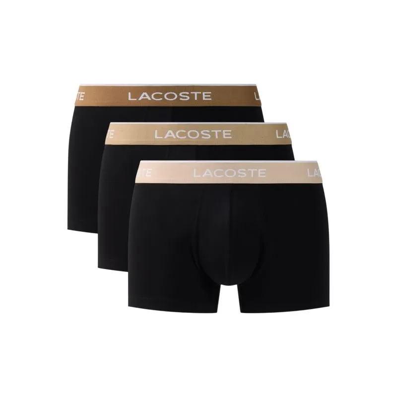 Lacoste Stretch Cotton Trunks 3P - black