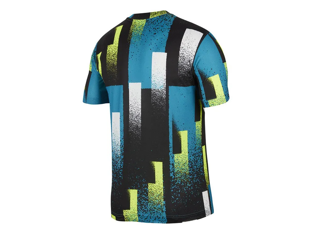 Nike Court Dry Top Print - topaz mist/white