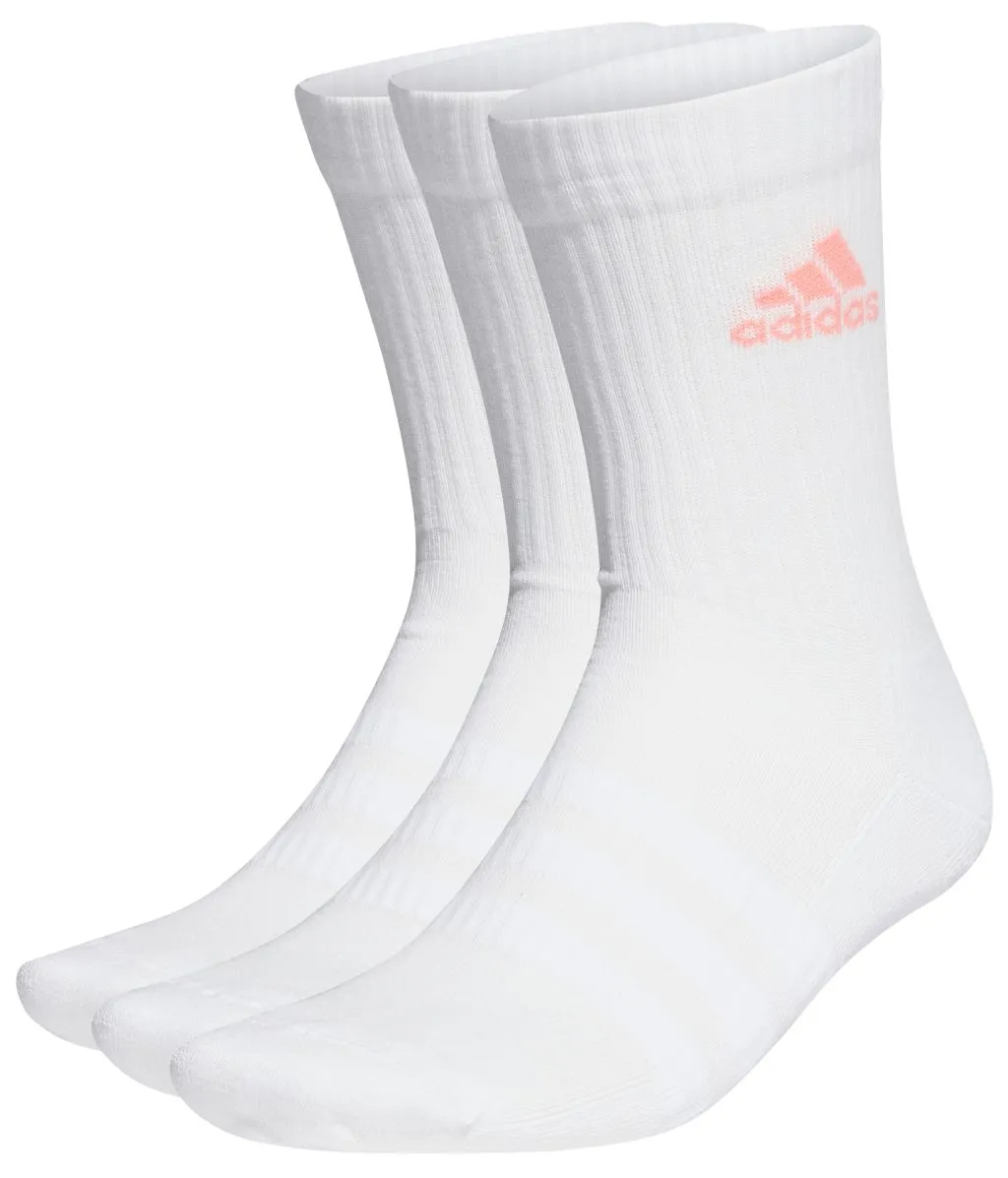 Adidas Cushioned Crew Socks 3PP -white/blue rush/acid red/purple rush