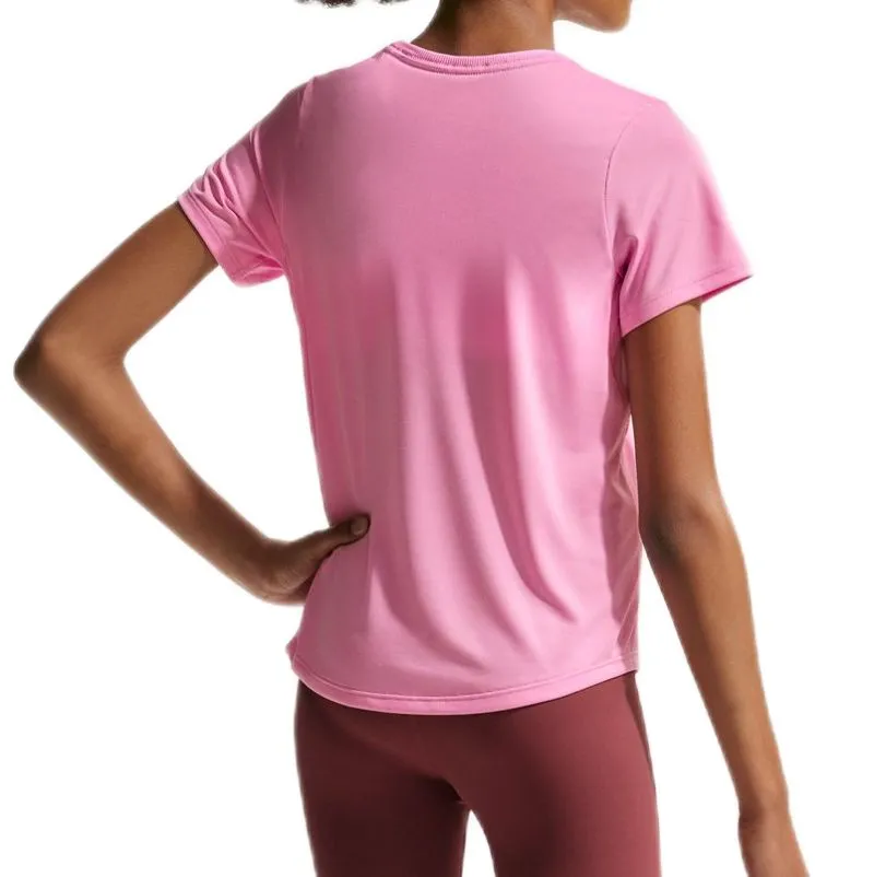 Nike Girls Dri-FIT Short-Sleeve - pink rise/white