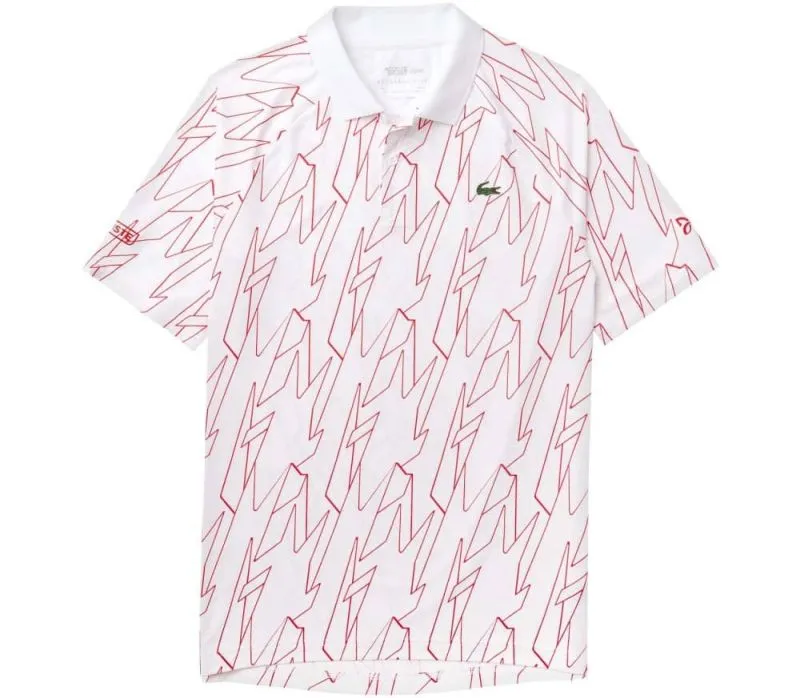 Lacoste Men's SPORT French Open Ultra Lightweight Stretch Polo Shirt - white/red