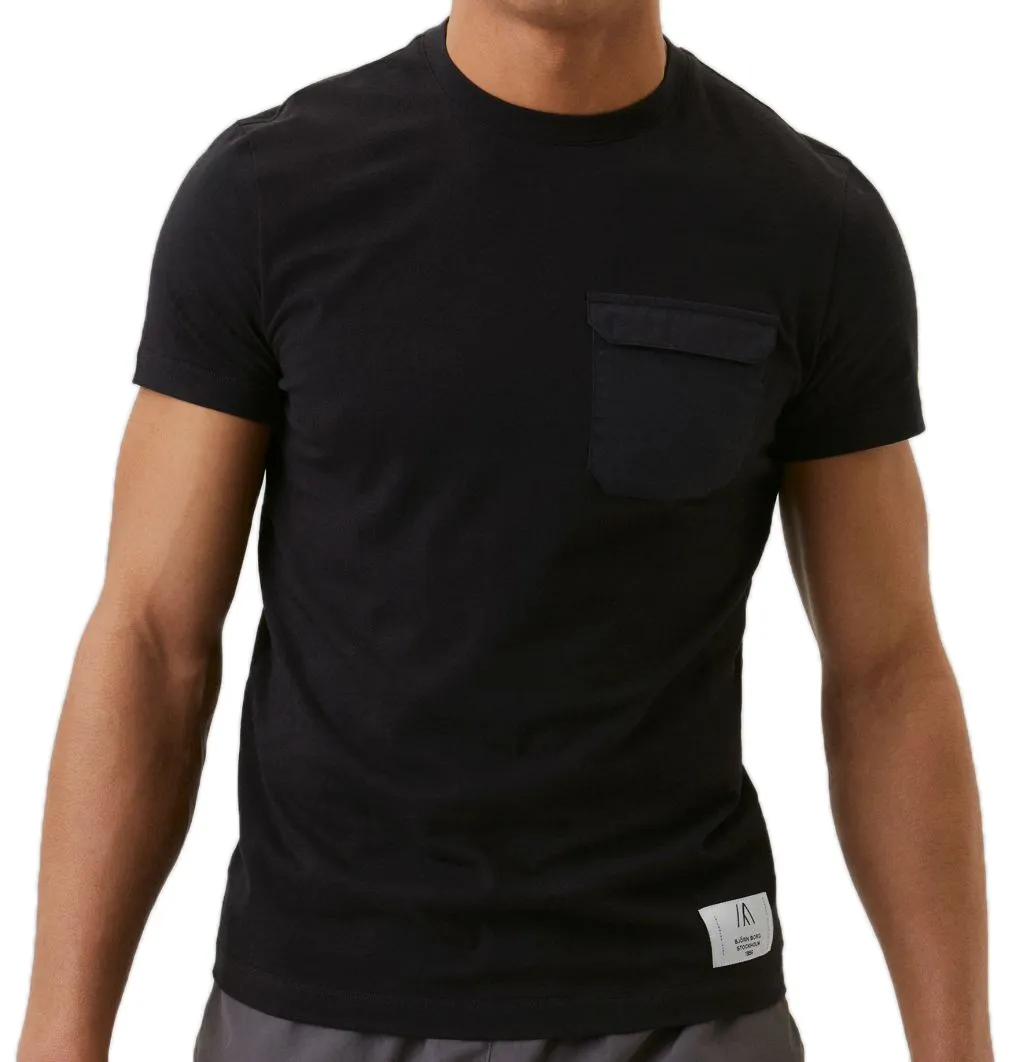 Björn Borg Stockholm T-Shirt Pocket M - black beauty Björn Borg Stockholm T-Shirt Pocket M - black beauty