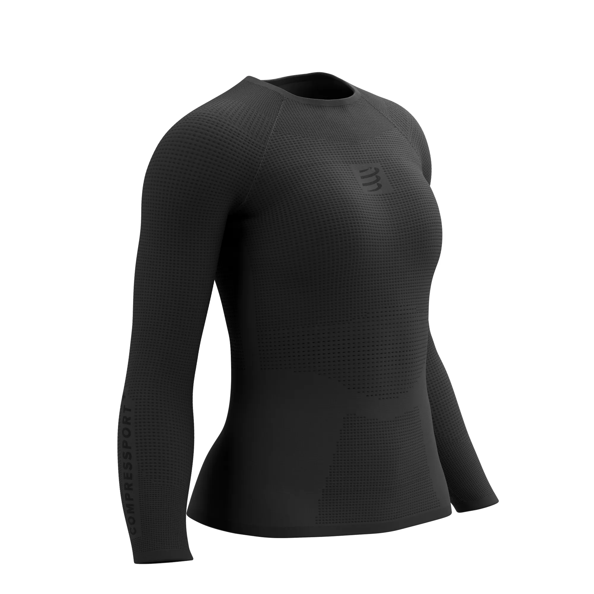 FW23_AW00127B_Black_360_02 Compressport Women On/Off Base Layer Long Sleeve