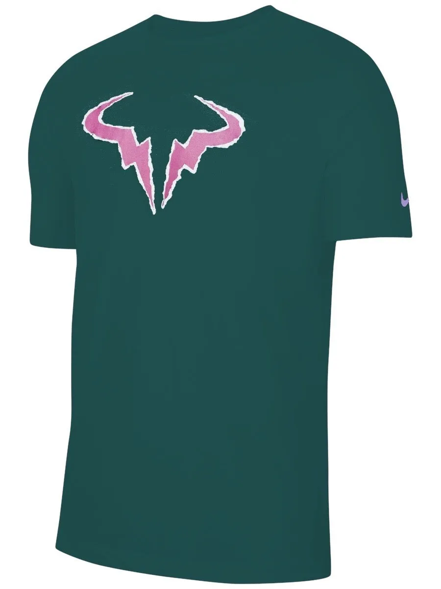 Nike Court Rafa Tee - dark atomic teal/cactus flower/white