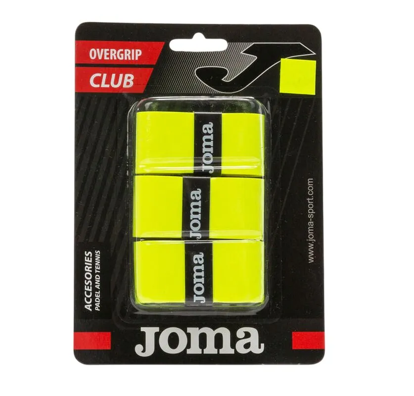 Joma Club Cushsion Overgrip 3P - fluor yellow Joma Club Cushsion Overgrip 3P - fluor yellow