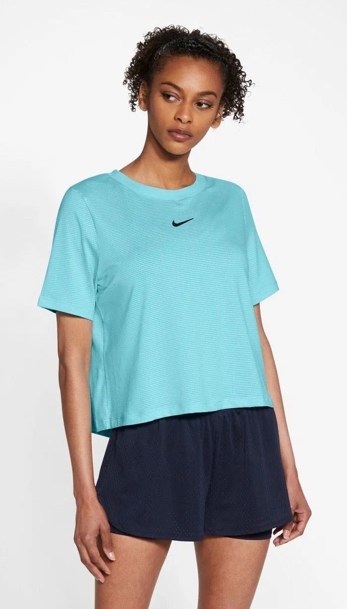 Nike Court Dri-Fit Advantage Top SS W - copa/black