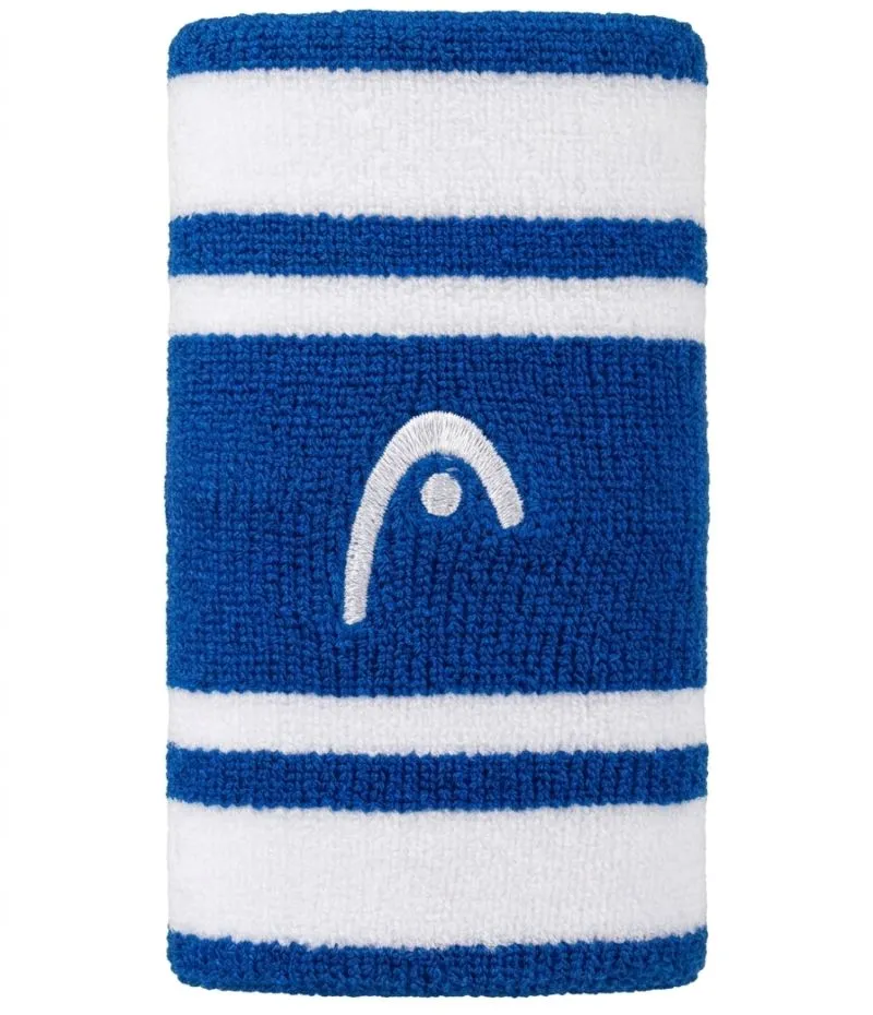 Head Wristbands Striped 5" - royal blue/white