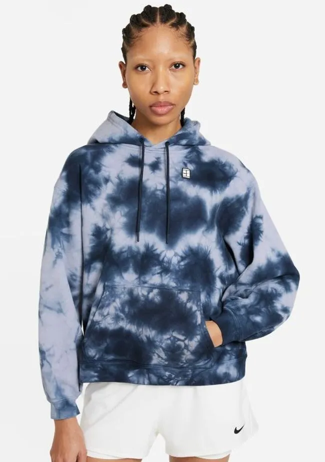Nike Court Heritage Hoodie Dye W - indigo haze/obsidian