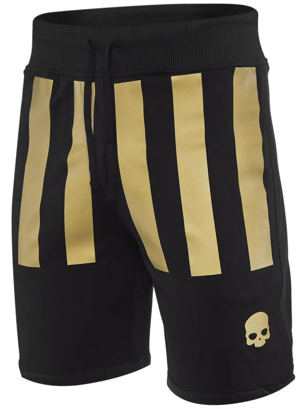 Hydrogen US Open Stripes Shorts - black/gold Hydrogen US Open Stripes Shorts - black/gold