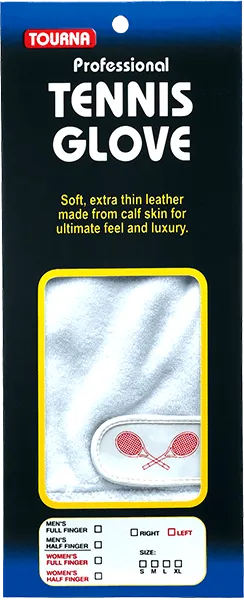 Rękawiczka Tenisowa Tourna Unique Half Finger Mens Glove Left - white