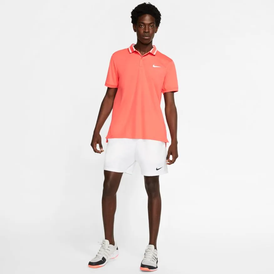 Nike Court Dry Polo Pique - ember glow/white/white