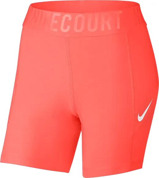 Nike Court Power Short BL 5" - hyper orange/white