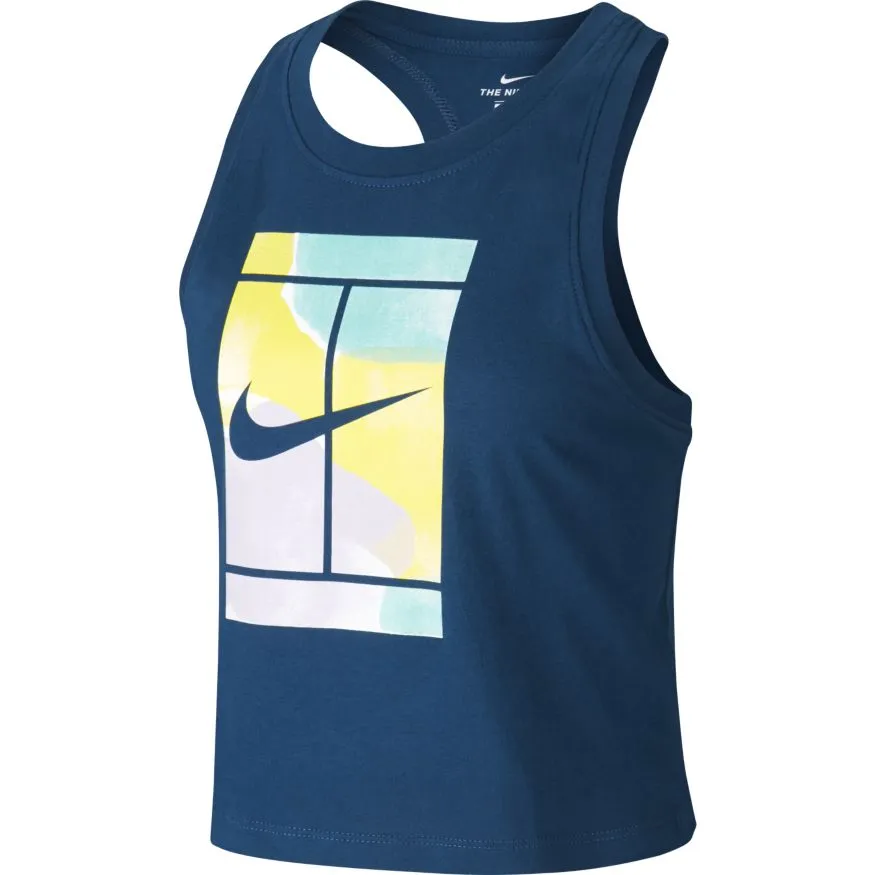 Nike Court Tank Crop Court SSNL - valerian blue Nike Court Tank Crop Court SSNL - valerian blue