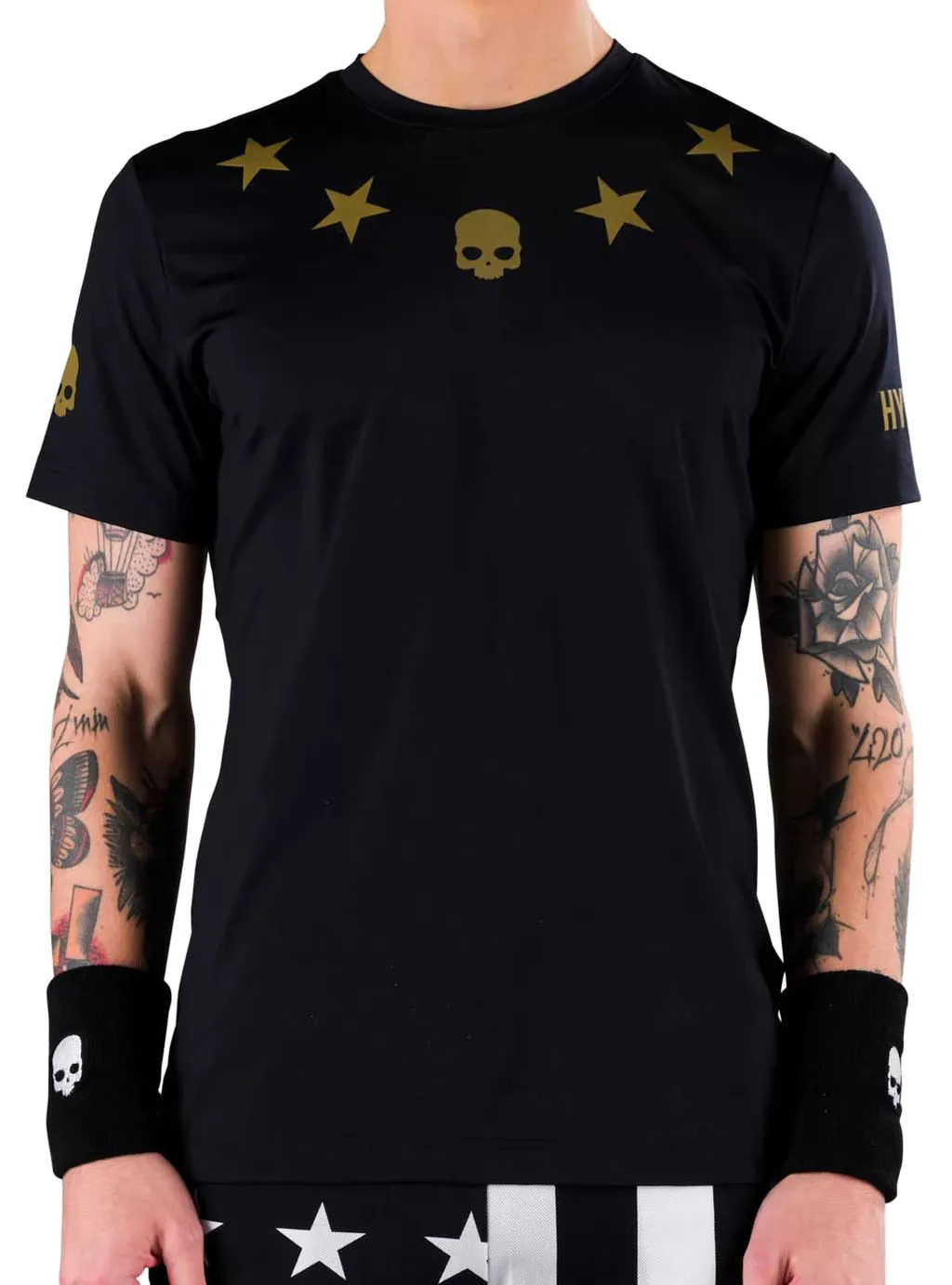 Hydrogen Star Tech Tee Man - black/gold