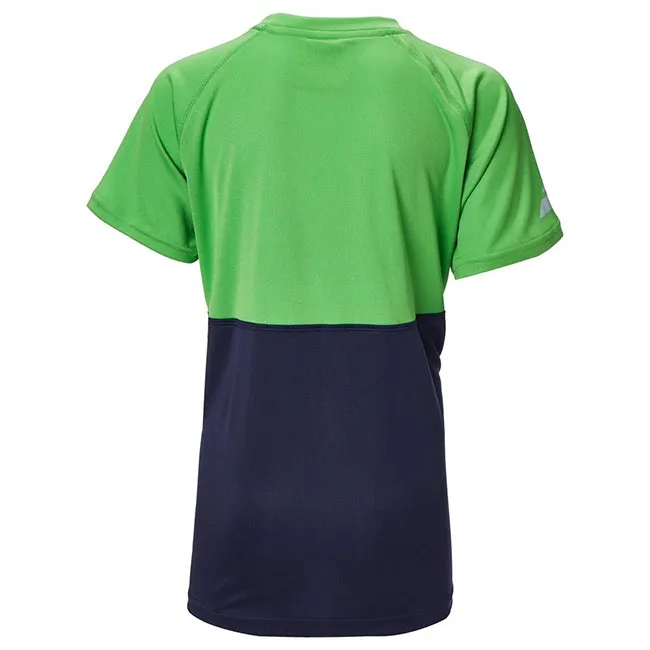 babolat-play-crew-neck-tee-boy-peacoat-poison-green-2 Babolat Play Crew Neck Tee Boy - peacoat/poison green
