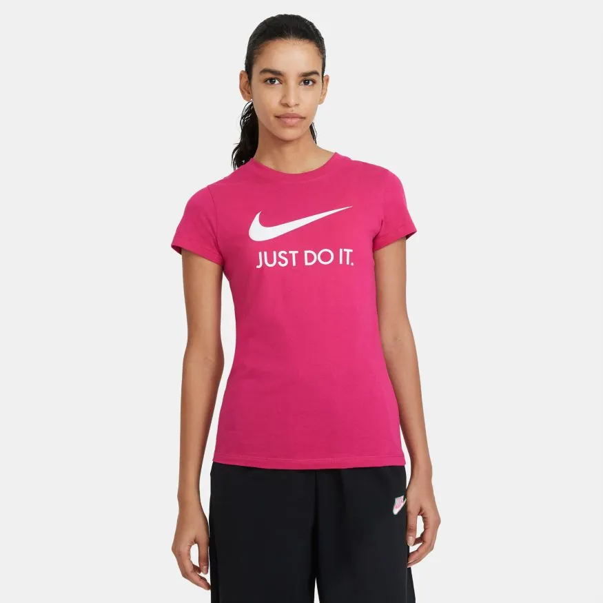 Nike Sportswear Tee Just Do It Slim W - fireberry/white
