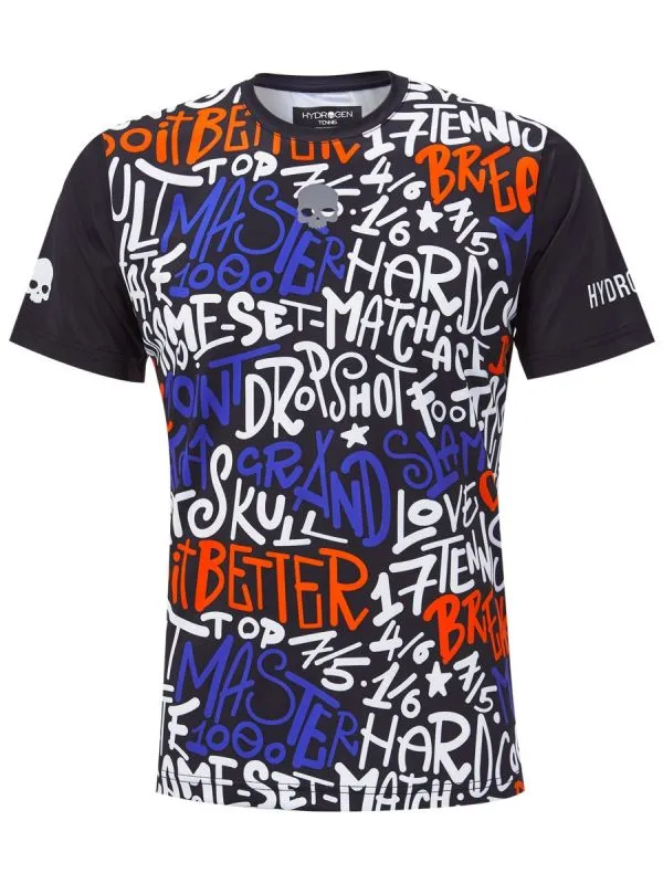 Hydrogen Graffiti Tech Tee Man - black