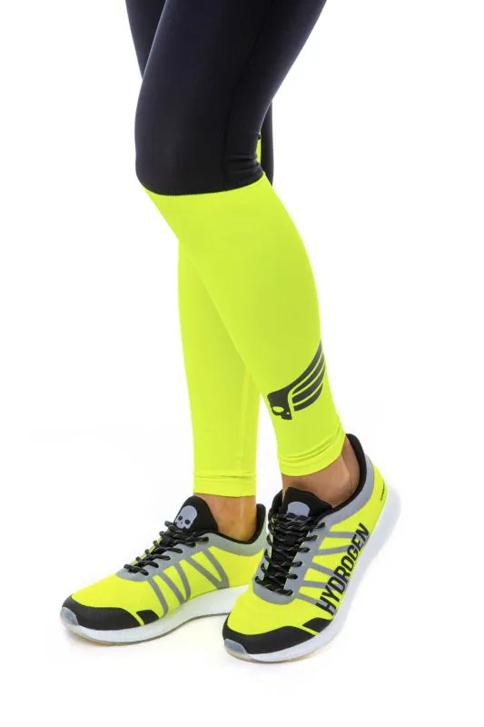 Hydrogen Fast Skull Leggings Woman - fluo yellow