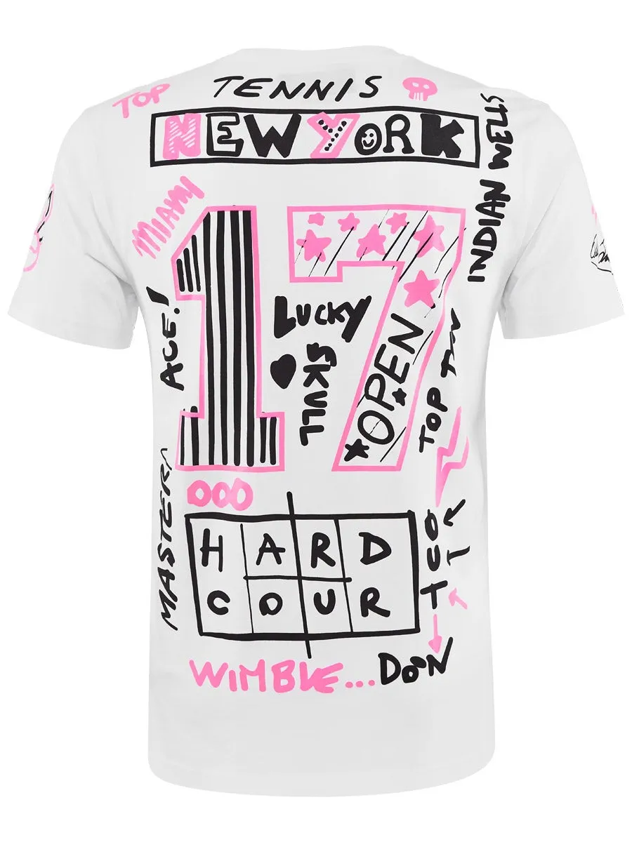Hydrogen Graffiti Tee - white/fucsia