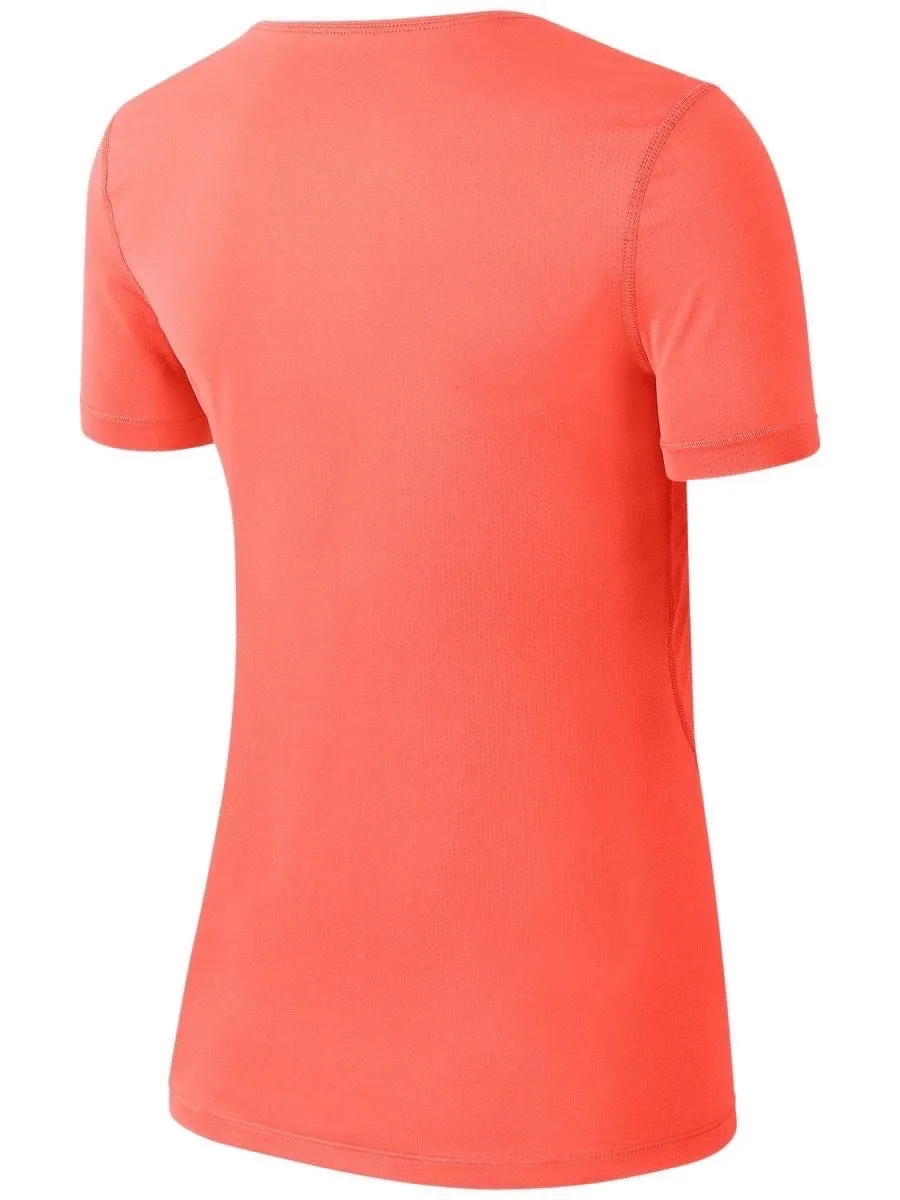 Nike Pro Top SS All Over Mesh W - bright mango/white