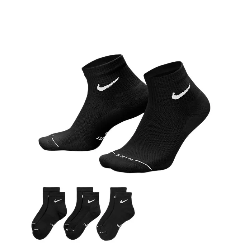 Socks Nike Everyday Elevated Ankle 3P - black - Black