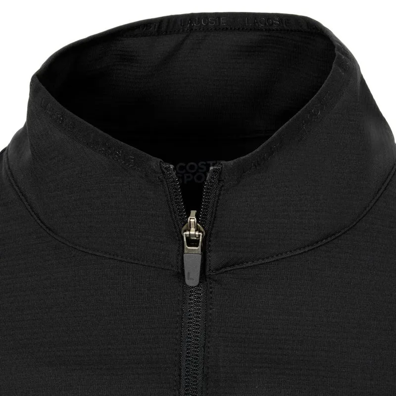 Lacoste Men's SPORT Stretch Zippered Collar Sweatshirt - black