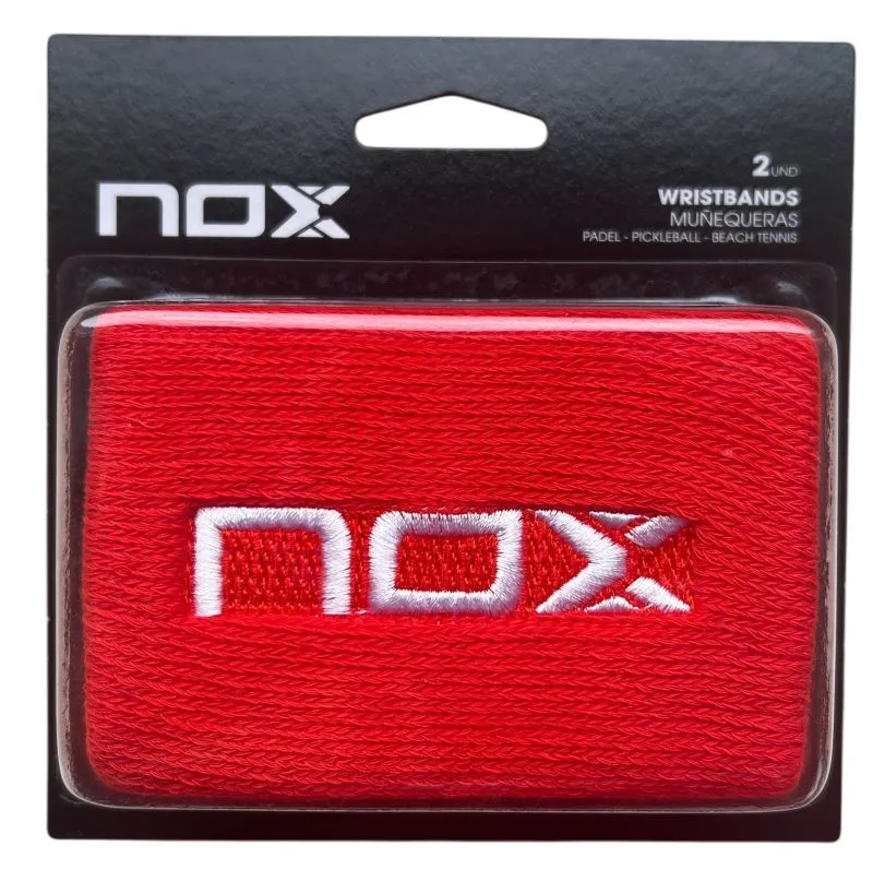 NOX Sport Wirstband 2P - red/white NOX Sport Wirstband 2P - red/white