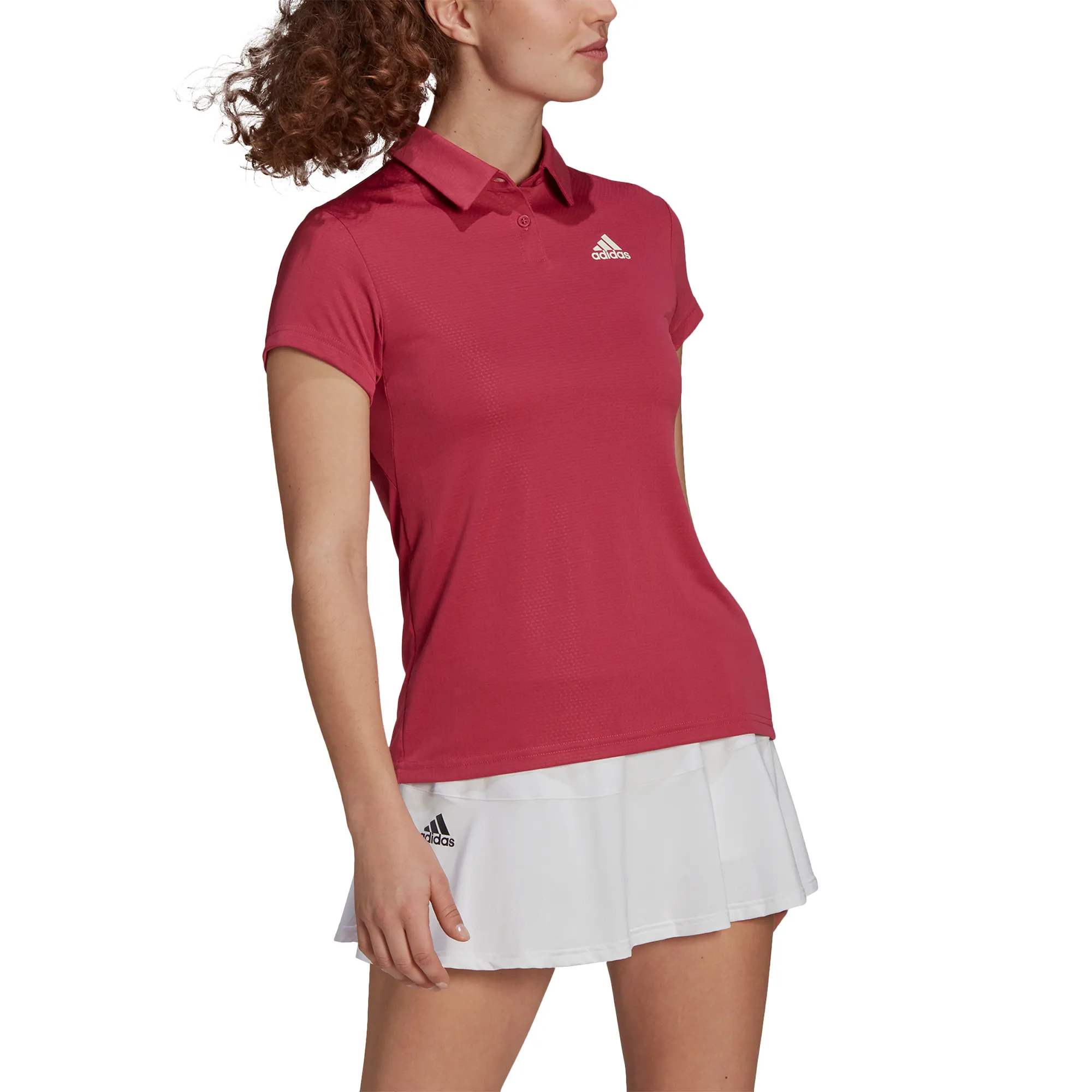 Adidas Heat Ready Polo W - wild pink/cream white