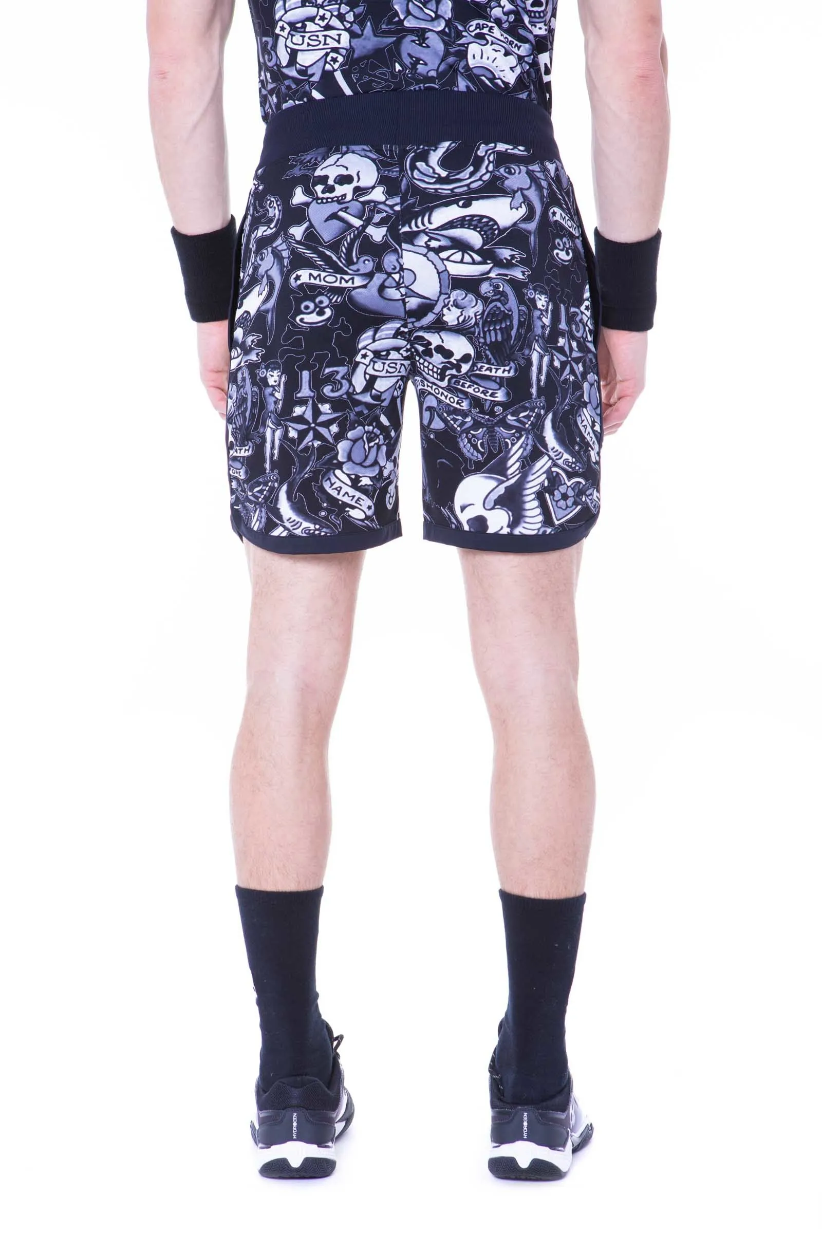 Hydrogen Printed Tech Shorts - black/grey