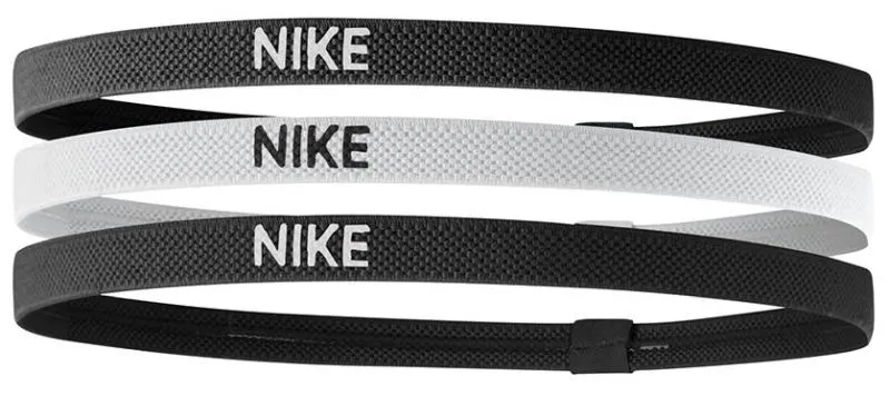 Nike Elastic Hairbands 3PK - black/white/black Nike Elastic Hairbands 3PK - black/white/black