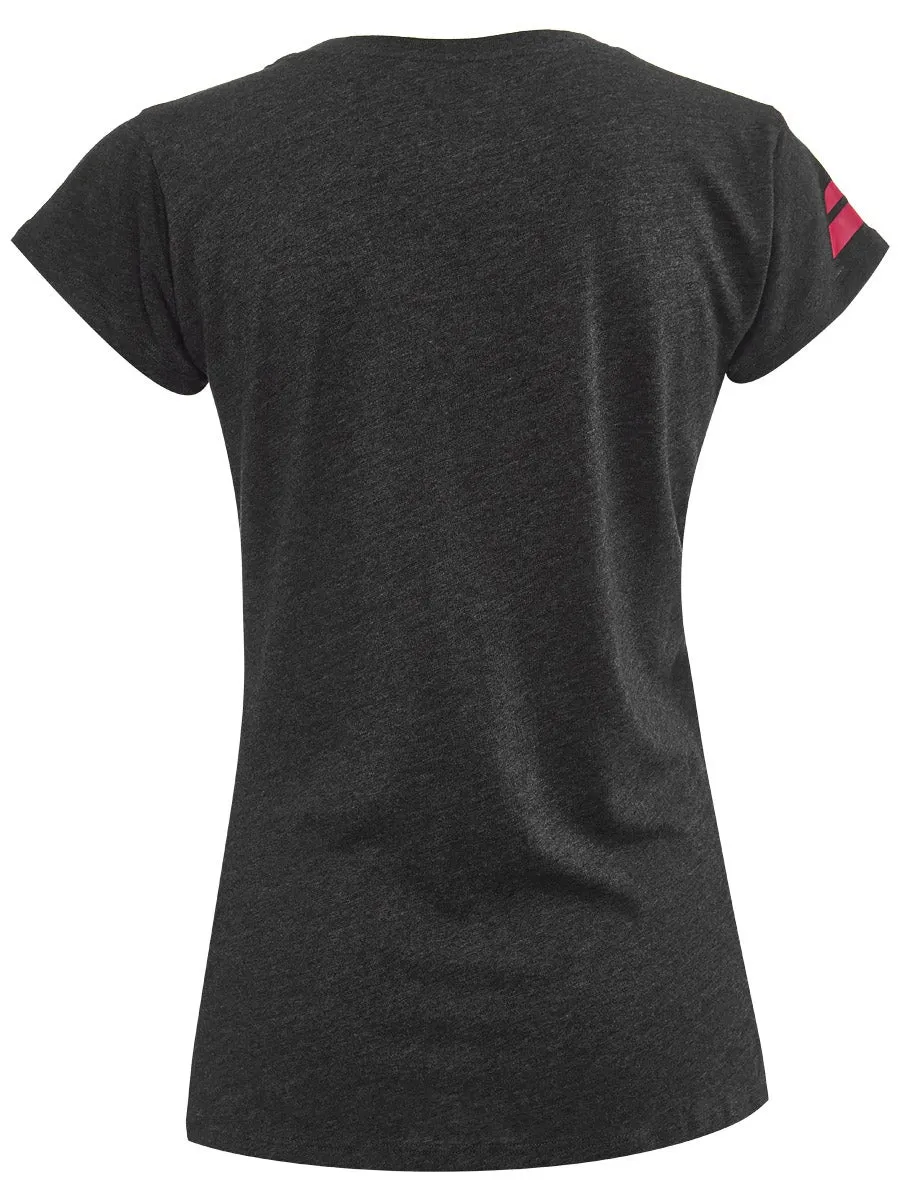 babolat-exercise-flag-message-tee-women-black-heather-2 Babolat Exercise Flag Message Tee Women - black heather