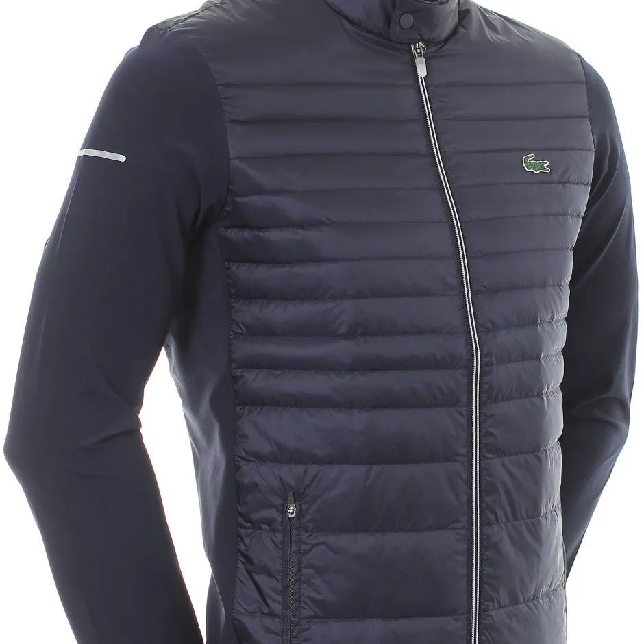 Lacoste Men's SPORT Lightweight Water-Resistant Quilted Jacket - navy blue