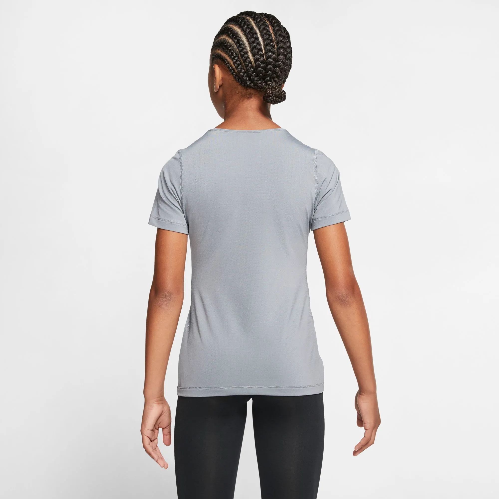 Nike Pro Top SS - cool grey/black