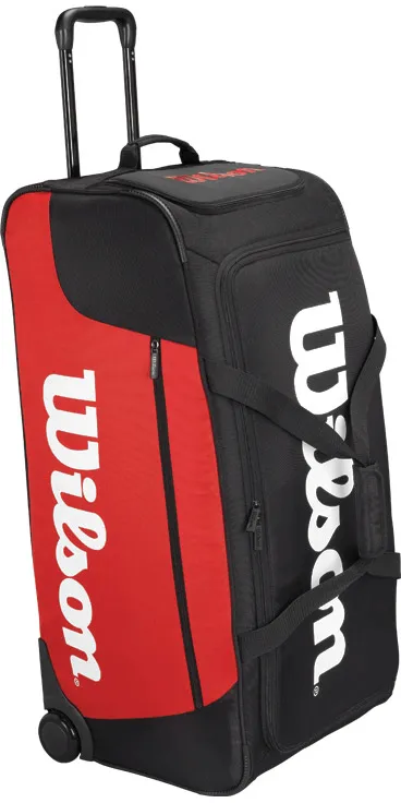 Wilson Wheeled Travel Duffel - black/red