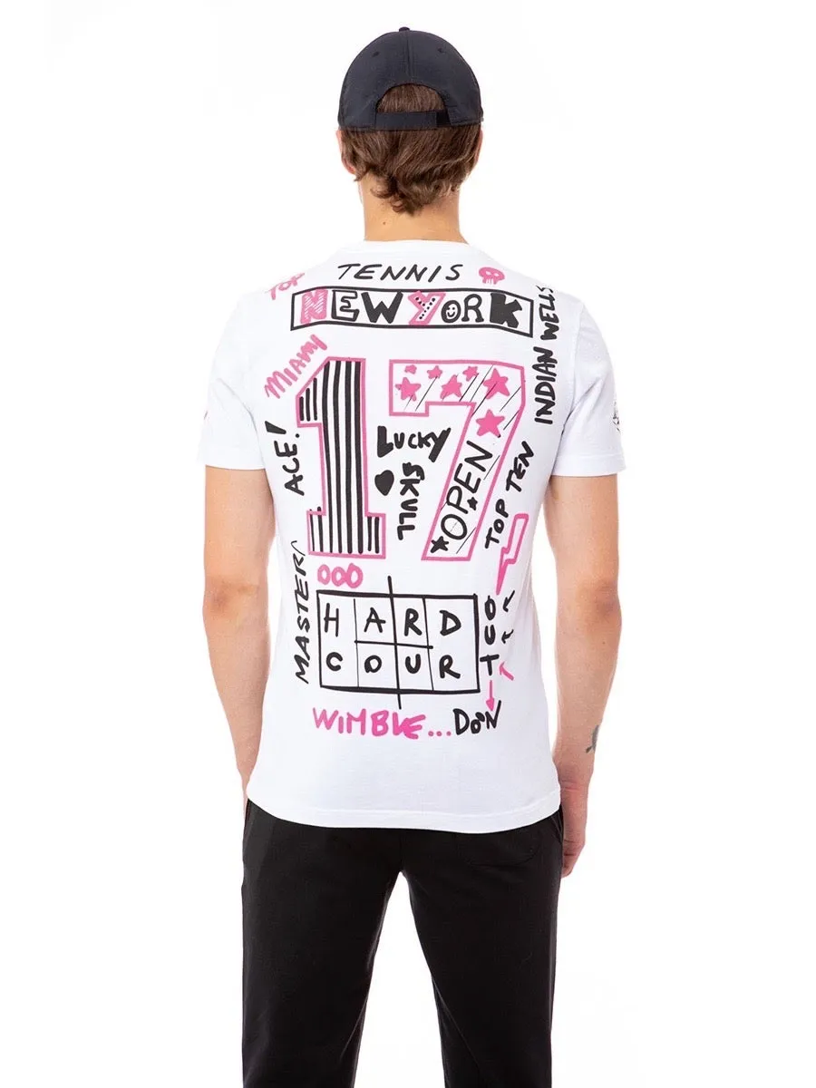 Hydrogen Graffiti Tee - white/fucsia