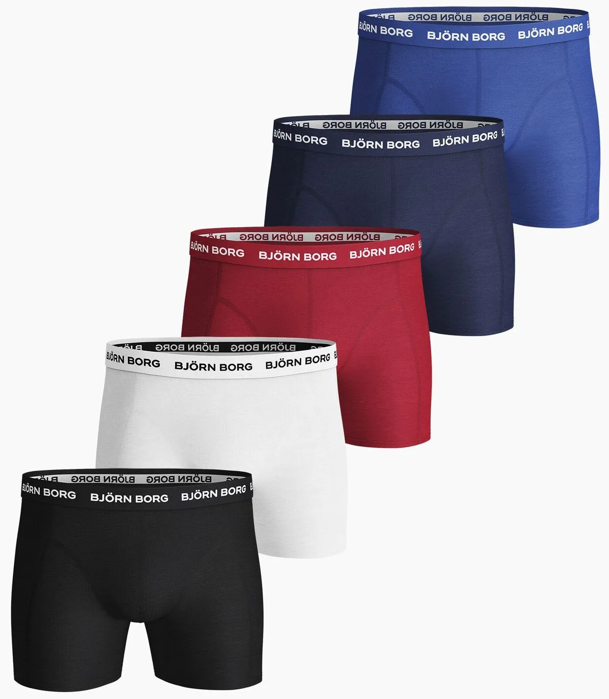 Björn Borg Shorts Solid 5P - black/multicolor