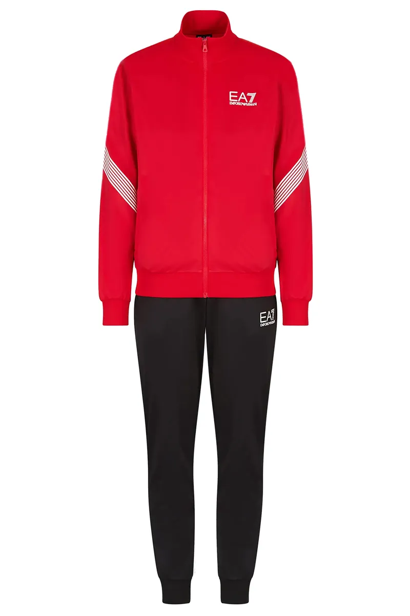 EA7 Man Jersey Tracksuit - red/black