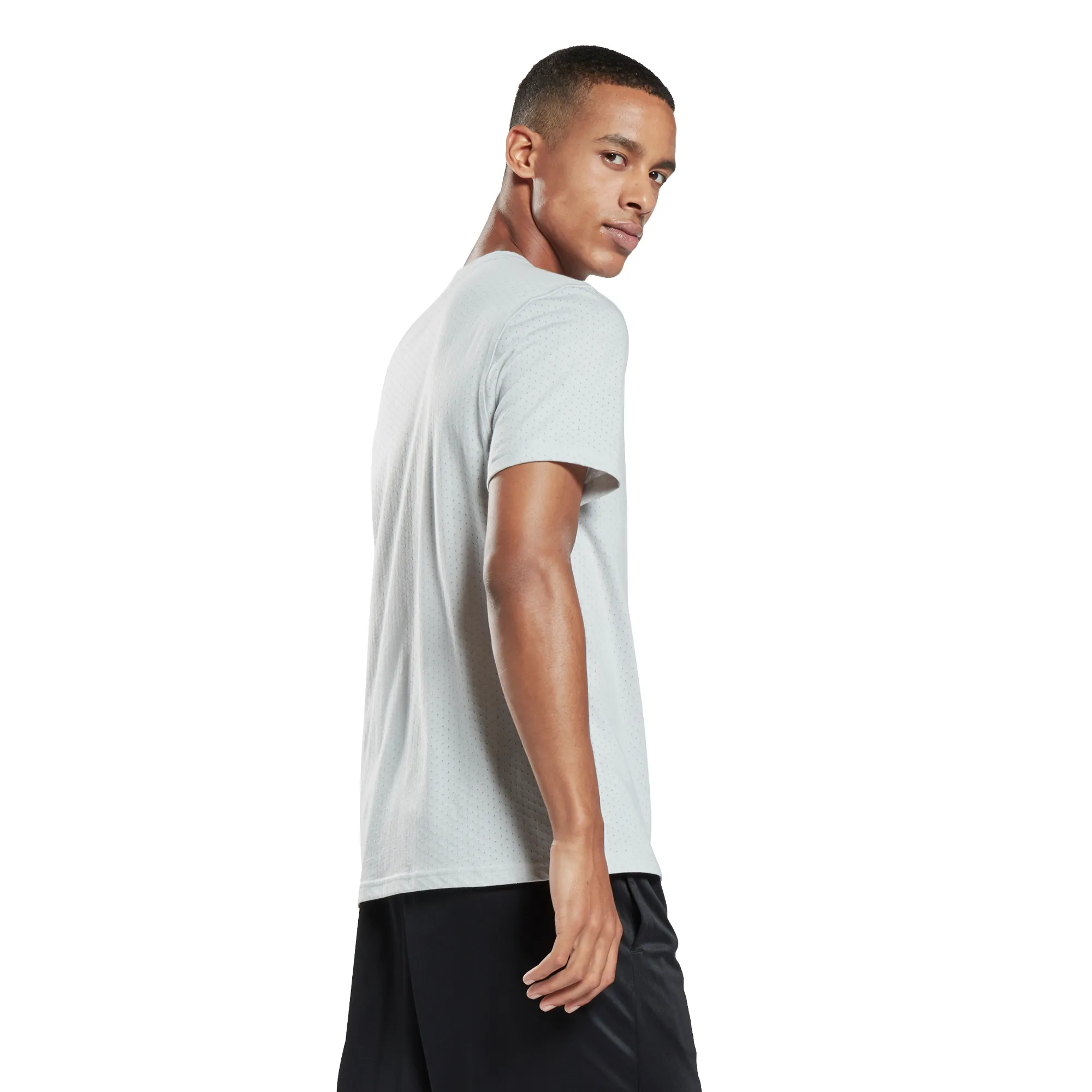reebok-workout-ready-mesh-t-shirt-m-pure-grey-2 Reebok Workout Ready Mesh T-Shirt M - pure grey