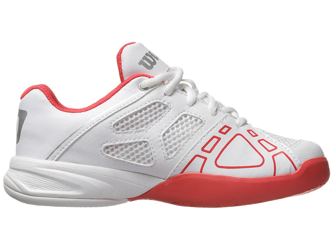  Wilson Rush Pro Junior 2 - white/white/cherry